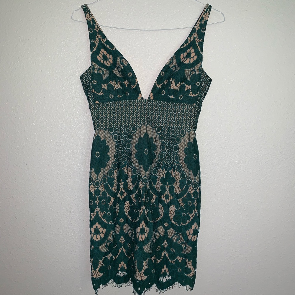 Greene toned mini dress